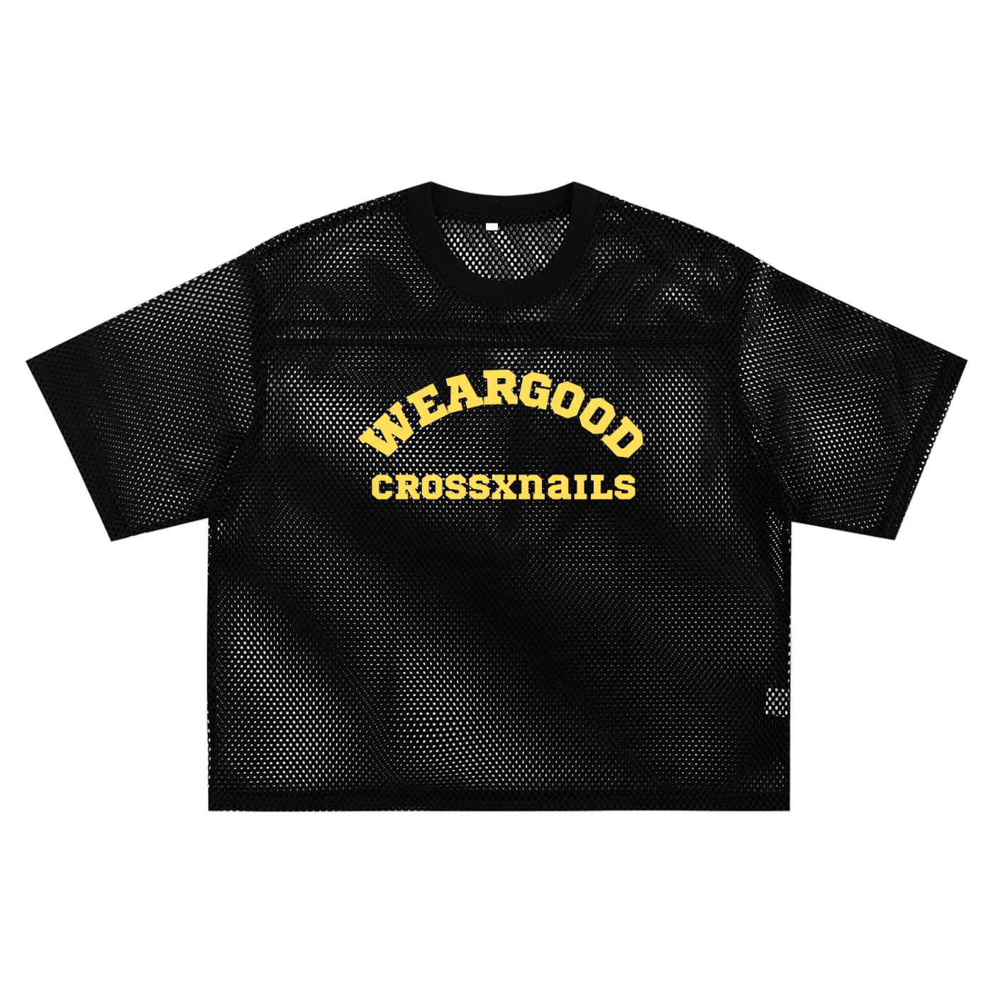 See-through Boxy Net T-shirt - Crossxnails Weargood