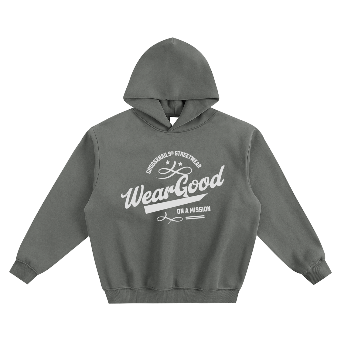 WearGood Fleeced Boxy Hoodie - Crossxnails Weargood